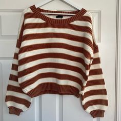 Super Cute, Cotton, Brand New, Tags On. Blank Paige Striped Sweater. Slightly Cropped. Hits Right Above Waist. Autumn Striped Sweater, Striped Fall Sweater, Vintage Striped Sweater, Sleeveless Sweater Cardigan, Striped Sweaters, Expensive Stuff, Aesthetic Sweaters, Striped Knitted Sweater, History Professor