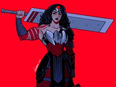 Absolute Wonder Woman, Lopez Artwork, Dc Amazons, Wonder Woman Fanart, Wonder Woman Tattoo, Wonder Woman Design, Buff Women, Comics Characters