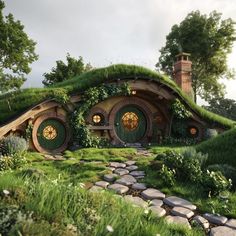 Hobbit House Design, Hobbit Style House, Hobbit House Art, Modern Hobbit House, Hobbit House Aesthetic, Hobbit Home Aesthetic, Hobbit Hole House, Hobit Houses, Hobbit House Minecraft