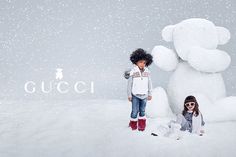 Gucci 童裝秋季廣告硬照 - Fashion | Popbee Children Advertising, Kids Fasion, Fashion Magazine Design, Gucci Baby, Gucci Kids, Kids Collection, Winter Kids, Fall Kids, Holidays With Kids