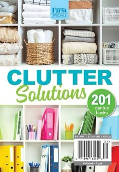 If you’re looking to clear out clutter, organize rooms, calm your mind and beautify your home, you’ve arrived at the right place! This clever and colorful 98-page guide, created by the editors of FIRST for Women, is packed with brilliant, surprisingly simple tips that tackle every clutter “hot spot.” Inside, you’ll find hundreds of hacks—from repurposing household items into storage helpers to turning clutter into cash—that are guaranteed to transform every room in the house into a streamlined and serene space! Kitchen Clutter Solutions, Organize Kitchen Countertops, Closet Organization Solutions, Organizing House, Clearing Out Clutter, Bathroom Organization Hacks, Clutter Solutions, Tips For Organizing, Declutter And Organize