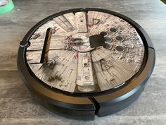 a star wars millennium falcon model on a table