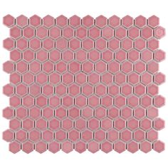 pink hexagonal tiles on white background