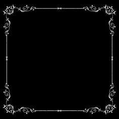 a black and white frame with an ornate design on the bottom, in the middle