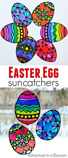 easter egg sun catchers with the title overlay