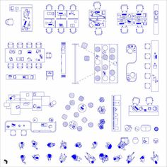 blueprinted office floor plans and furniture layouts for an interior design firm in the united states