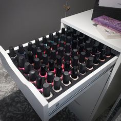 Nail Polish Drawer Organizer Fits IKEA Alex and Many Others 11.5" x 14 – PolarWhale.com Storing Nail Polish, Ikea Alex Drawers, Office Drawer, Ikea Alex, Nail Polish Organizer, Nail Polish Storage, Nail Polish Bottles, Drawer Organizer