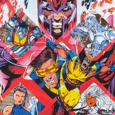 an advertisement for the x - men movie featuring wolverine, captain america and others characters