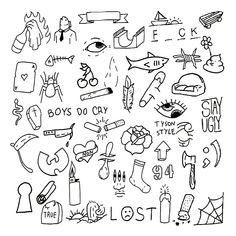 Stick And Poke Tattoo Ideas Edgy, Easy Tattoos For Beginners Simple, Stussy Tattoo, Tiny Things To Draw On Yourself, Tattoo Template Printables, Easy Line Tattoos, Sb Tattoo, Small Quirky Tattoos, Simple Tattoos For Beginners