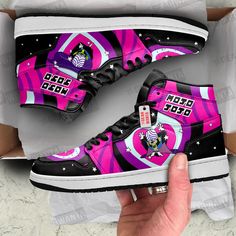 Mojo Jojo The Powerpuff Girls J1 Shoes Custom Sneakers For Fans TT25All of our JD Sneakers styles are custom-made-to-order and handcrafted to the highest quality standards. High-quality rubber sole for traction and exceptional durability. Lace-up closure for a snug fit. Material: Microfibre leather: chemical & abrasion resistance, anti-crease, aging resistance Please allow 7-10 business days to receive a tracking number while your order is hand-crafted, packaged and shipped from our facility. J1 Shoes, Marvel Shoes, Dream Shoe, Mojo Jojo, Cartoon Shoes, Christmas Shoes, Nike Swoosh Logo, The Powerpuff Girls, Sneaker Art