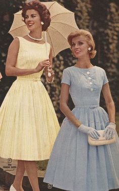 1960 Outfits, Outfits 60s, Vintage Summer Outfits, 1950s Fashion Women, 50s Fashion Dresses, 1950s Outfits, Fashion 1960s, Fashion Week 2018, Montgomery Ward