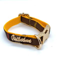 Medallion Dog Collar Leash And Collar, Plaid Brown, Plaid Dog Collars, Pet Gear, Bow Tie Set, Dog Collars & Leashes, Medium Sized Dogs, Yellow Plaid, Accessories Set