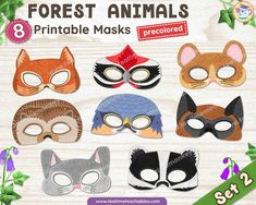 printable animal masks for kids to make