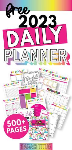 Free 2023 Daily Planner 500+ Pages goonotesplanner #planner #plannernotes. Printables For Moms, Free Printable Daily Schedule Templates, Homeschool Planner Printable Free, Free Daily Planner Printables, Mom Planner Printables Free, School Planner Printables, 2023 Daily Planner, Homemade Calendar, Daily Planner Diy