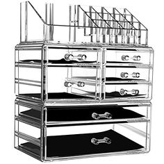 Cq acrylic Makeup Organizer for Vanity,Bathroom Counter or Dresser,Stackable Make Up Cosmetics Storage with 7 Drawers For Jewelry, Hair Accessories,lip gloss,Perfum,Lipstick,Brush Holder,Clear Clear Makeup Organizer, Stackable Storage Boxes, Makeup Storage Organization, Acrylic Organizer Makeup, Cosmetic Display, Vanity Storage, Acrylic Organizer, Dorm Essentials, Makeup To Buy