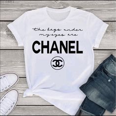 Super Cute Women’s Tee Shirt Custom Made Can Also Be Done With Black Tee And White Letters Chanel T Shirt, Business Woman Quotes, Cute Outfits With Leggings, Custom Tee Shirts, Custom Tee, Cute Shirt Designs, Funny Tee Shirts, Gorgeous Clothes, Unique Shirt