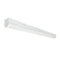 a white fluorescent light fixture on a white background with clipping for text or image