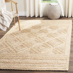 SAFAVIEH Natural Fiber NF925A Handwoven Natural Rug Image 1 Diamond Jute Rug, Rope Rug, Coastal Area Rugs, Coastal Room, Sisal Area Rugs, Natural Jute Rug, Braided Area Rugs, Natural Area Rugs, Jute Area Rugs