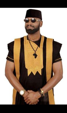 Traditional Black Agbada For Ceremonies, Traditional Gold Agbada For Ceremonial Events, Traditional Gold Agbada For Ceremonial Occasions, Latest African Wear For Men, Costume Africain