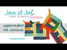 the video shows how to make an applique quilt with squares and strips on it