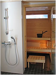 sauna Sauna In The Bathroom, Garage Sauna, Mcm Ranch, Palmer House, Traditional Saunas, Grey Bar