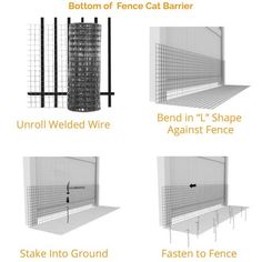 the different types of wire mesh fencing are shown in this diagram, which shows how to use