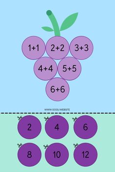 an image of grapes with numbers to 10 on them and one for the number line