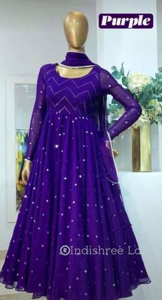 Long Churidar Designs Ideas, Georgette Long Frocks Indian, Long Gaun, Latest Long Frocks, Kalamkari Anarkali, Umbrella Kurti Design, Long Frocks Indian, Red Carpet Affair, Simple Frock Design