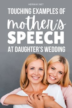 Your daughter’s big day is coming and you still didn’t write your wedding toast? Check out these examples of a mother’s speech at daughter’s wedding. Wedding Speech Ideas, Wedding Speech Examples, Bride Wedding Speech, Toast Speech, Speech Examples, Mother Daughter Wedding