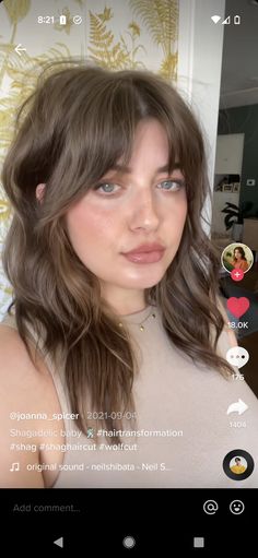 Curtain Bangs Haircut, Ladies Short Hair, Bangs Haircut, Growing Out Bangs, Haircuts For Ladies, Bangs Hairstyle, Shaggy Long Hair, Long Shag Haircut, Wolf Haircut