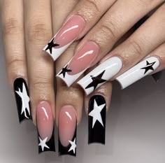 Peso Pluma Nails Ideas, Nails Acrylic Y2k, Nails Latina, Punk Nails, Goth Nails, Grunge Nails, Work Nails, Short Square Acrylic Nails