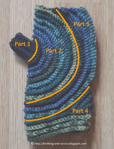 a crocheted hat is shown with instructions for how to knit it