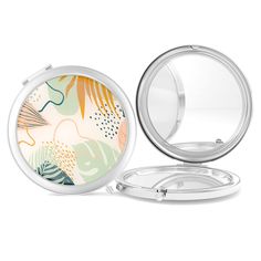 PRICES MAY VARY. 【Fashionable Travel Mirror】Personalized pocket mirror with unique design, simple but fashionable, it matches with your youth and vitality & individuality. Available in multiple style, boho, floral, marble, leopard. Bright colors that varies pink, blue, black, red, orange, purple. 【Compact & Portable Size】Dia 2.75", 0.35" thick, and 2.5 oz only, it is super easy to carry the compact makeup mirror by slipping it into your purse or pocket. Lightweight and does not take space, perfe Travel Makeup Mirror, Compact Makeup, Boho Leaves, Handheld Mirror, Travel Mirror, Magnifying Mirror, How To Apply Eyeliner, How To Apply Mascara, Pocket Mirror