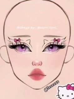 Doll Eye Makeup, Makeup Face Charts, Face Paint Makeup, Face Art Makeup, Graphic Makeup, Smink Inspiration