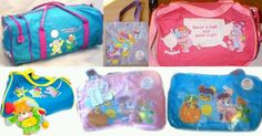 four different bags with cartoon characters on them