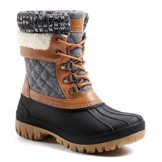 PRICES MAY VARY. Snow boot featuring a woven collar with dual adjustable buckle straps; Adjustable lace-up closure for a secure fit. Foldable snow boots for two unique looks, pairing effortlessly with everyday outfits; The waterproof snow boots feature extra warming insulation, a soft insole, and higher cold weather on -26˚C (that's -15˚F ); Take on bad weather with seam-sealed, waterproof construction, waterproof material, PU combination, and microfleece lining; The textured EVA outsole is slip Winter Hiking Outfit Women, Snow Boots Outfit, Snow Boots Waterproof, Best Winter Boots, Warm Winter Boots, Hiking Outfit Winter, Waterproof Snow Boots, Boots Waterproof, Snow Boot