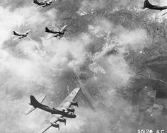 Boeing B-17F formation over Schweinfurt, Germany, on Aug. 17, 1943. (U.S. Air Force photo) 17 August, Aviation History, Royal Air Force, Pearl Harbor, Fighter Planes, Commonwealth, Military History, Elizabeth Ii