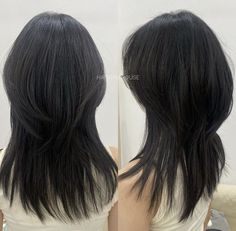 Octopus Haircut Long Hair Korean, Short And Long Haircut, Mullet Layers, Mullet Long Hair, Layer Mullet, Korean Wolf Cut, Haircut Ideas Trendy, Cute Wolf