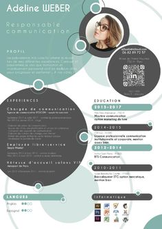 a professional resume template with circles on it