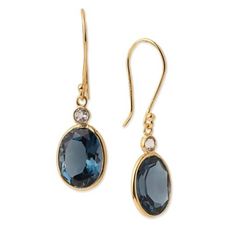 10k Yellow Gold. Topaz Is A Birthstone Month For December And Is Believed To Promote Relaxation And Harmony Item No.Cy0198 Gold Topaz, Earrings Color, Gold Yellow, Blue Gold, Blue Topaz, Birthstone, Topaz, Relaxation, Dangle Earrings