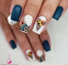 Fall Western Nails, Country Nail Designs