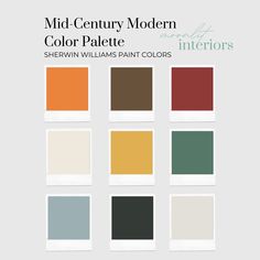 the mid century modern color palette sheryln williams paint colors