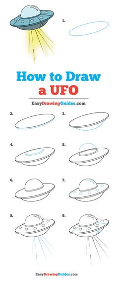 how to draw a flying saucer for kids with instructions and step by step instructions