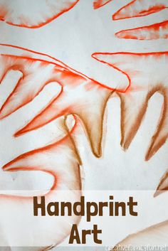 the handprint art project is an easy way to teach kids how to draw hands