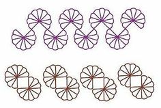 four different types of flowers are shown in the same row, and each has five petals