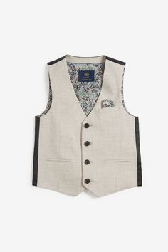 Grey Stand Alone Waistcoat (12mths-16yrs) Boys Waistcoat, Smart Trousers, Workout Jacket, Character Outfits, Penny Loafers, Vest Dress, Gray Jacket, Favorite Things List, Occasion Wear