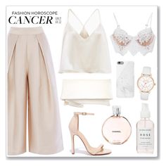 "Fashio Horoscope: Cancer" by anamarija00 ❤ liked on Polyvore featuring Liliana, For Love & Lemons, JNB, Chanel, Native Union, Kate Spade, fashionhoroscope and stylehoroscope Zodiac Fashion, Female Outfits, Fashion Capsule, Kinds Of Clothes, Formal Outfit, Fashion Advice