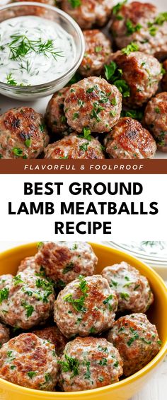 Image for Best Ground Lamb Meatballs Recipe Ground Lamb Recipes Easy, Ground Lamb Recipes For Dinner, Ground Lamb Meatballs, Lamb Meatballs Recipe, Greek Lamb Meatballs, Easy Lamb Recipes, Lamb Meatballs Greek, Jewish Foods