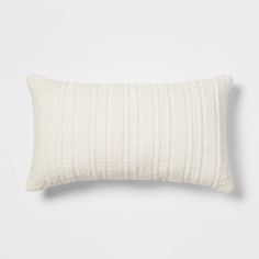 Oversized Textural Woven Lumbar Throw Pillow Cream - Threshold™: Indoor Rectangle Cushion for Sofa Long Throw Pillows, Marvel Birthday, Oversized Lumbar Pillow, Cream Throw Blanket, Oversized Throw Pillows, Sitting Arrangement, Neutral Throw, Beachy Bedroom, Neutral Throw Pillows