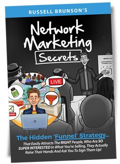 the cover of network marketing secrets, featuring an image of a man on a laptop